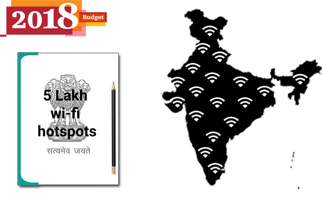 Budget 2018: Government aiming to set up 5 lakh wi-fi hotspots