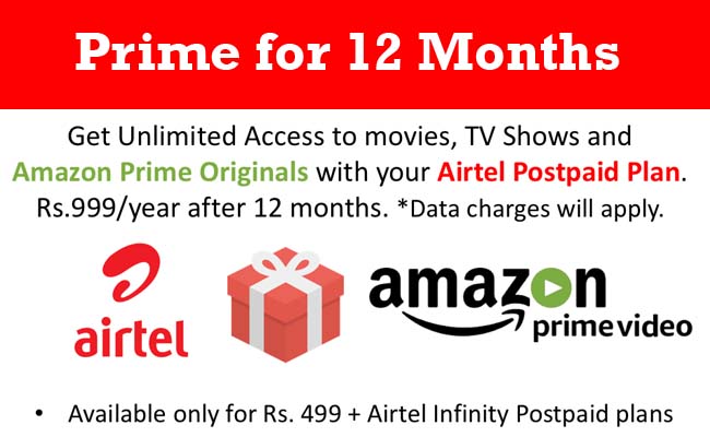 Airtel partners with Amazon to offer 1-year Amazon Prime membership