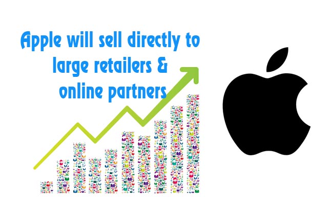 Apple will sell directly to large retailers & online partners