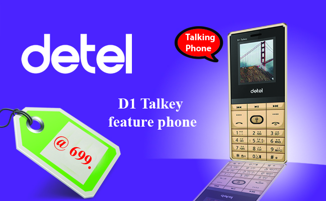 Detel unveils D1 Talkey feature phone in India for Rs 699