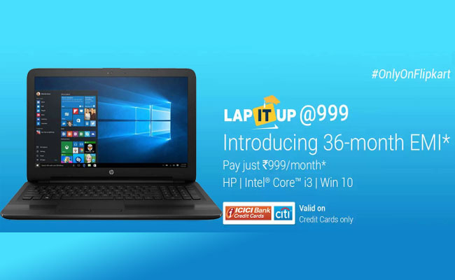 HP Core i3 6th Gen Laptop @ Rs.999/Month on Flipkart