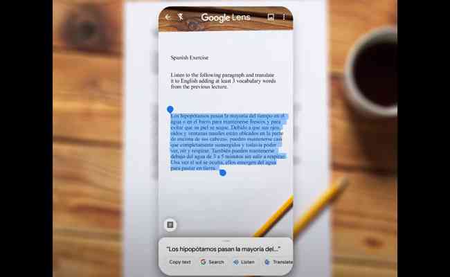 Google Lens to allow handwritten notes to be copied from phone to computer