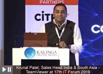 Krunal Patel, Sales Head India & South Asia - TeamViewer at 17th IT Forum 2019