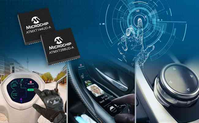 Microchip announces the smallest automotive maXTouch Controllers