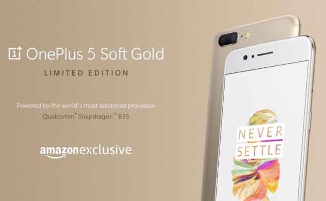 OnePlus makes available OnePlus 5 Soft Gold edition