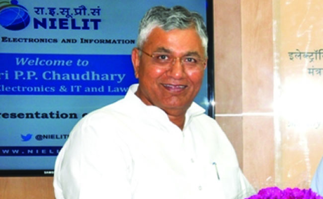 P.P. Chaudhary, Union Minister of State, Ministry of Law and Justice, Ministry of Electronics and IT