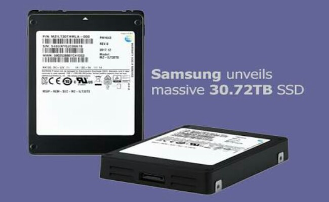 Samsung has started production of 30.72 TB Storage Space