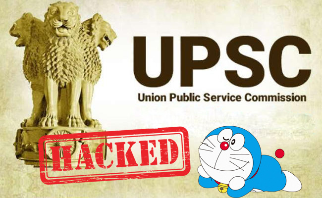 UPSC Website Hacked, Displays Cartoon Doraemon