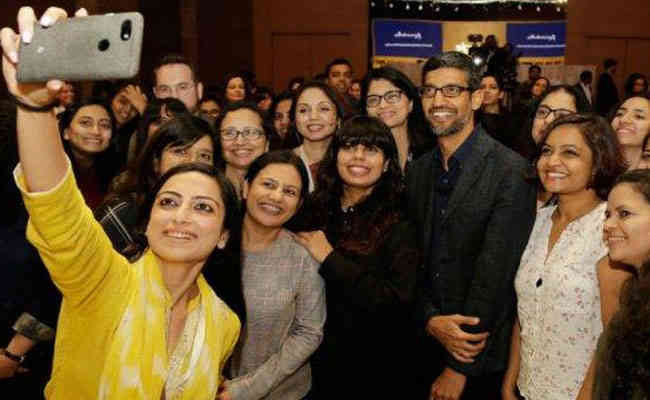 Google CEO Sundar Pichai celebrated Women's Day in Mumbai