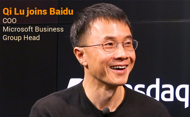 Baidu hires Microsoft AI head as COO