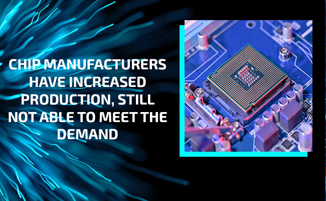 Chip Manufacturers have increased production, still not able to meet the demand