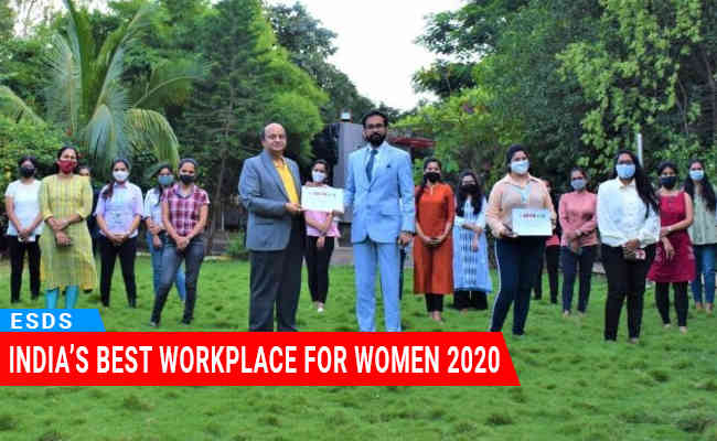 ESDS has recognised as the India’s Best Workplace for Women 2020