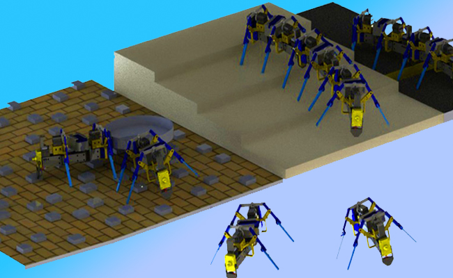 Four-legged swarm robots using 3D printer built by US Researchers