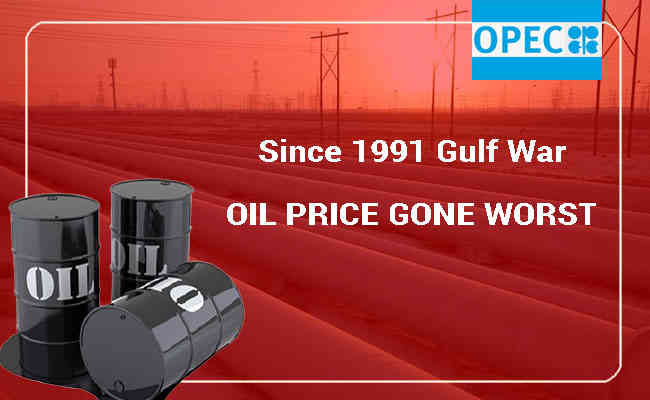 Since 1991 Gulf War, oil price gone worst, $31 a barrel