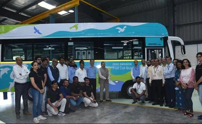 Hydrogen fuel cell bus developed by KPIT-CSIR in Pune