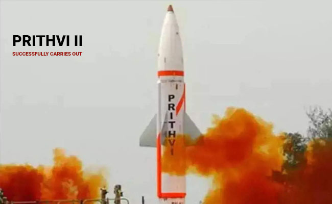 India successfully carries out training launch of Prithvi II