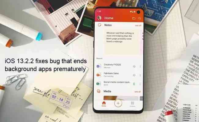 iOS 13.2.2 fixes bug that ends background apps prematurely