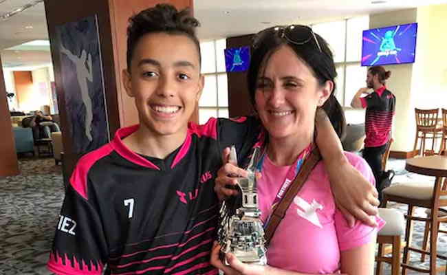 Jaden Ashman, 15, won £1m at Fortnite tournament