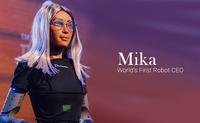 Mika named as the world's first robot CEO