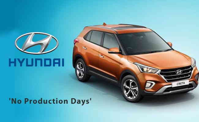 Hyundai Motor India says: 'no production days'