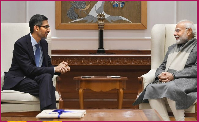 PM Modi meets Sundar Pichai