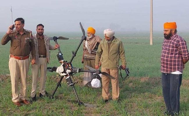 Punjab police seizes drone with 5 kg heroin at Indo-Pak border