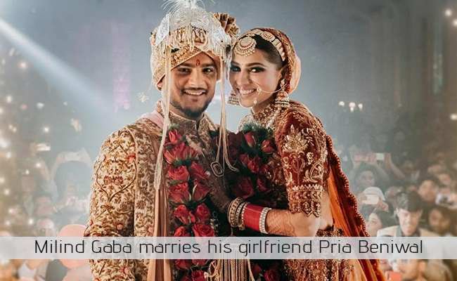 Punjabi singer Milind Gaba marries his girlfriend Pria Beniwal