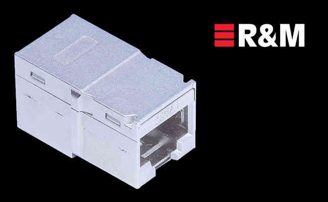 R&M Compact RJ45 Coupler for 10Gigabit Ethernet