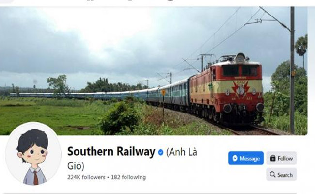 Southern Railway's official Facebook account hacked
