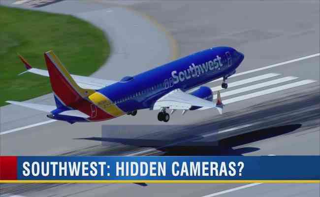 Southwest flight attendant fixed hidden-camera in the bathroom