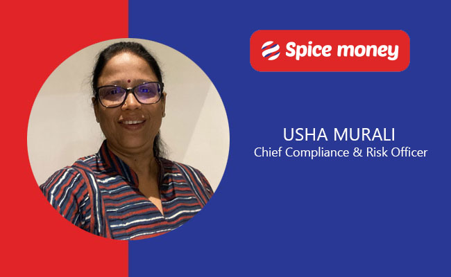 Spice Money appoints Usha Murali as its Chief Compliance & Risk Officer