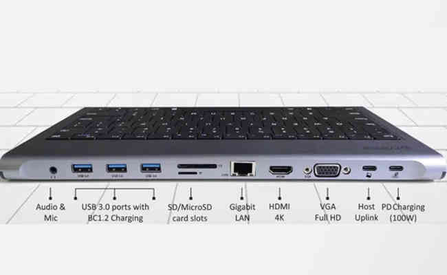 USB-C Keyboard and Docking Station from Cadyce (CA-KBDS)