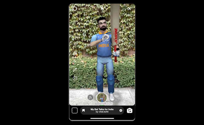 Virat Kohli comes to Facebook and Instagram in Augmented Reality