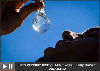 This is edible blob of water without any plastic packaging