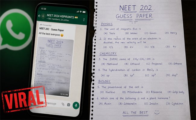 Handwritten NEET ‘guess paper’ goes viral on WhatsApp